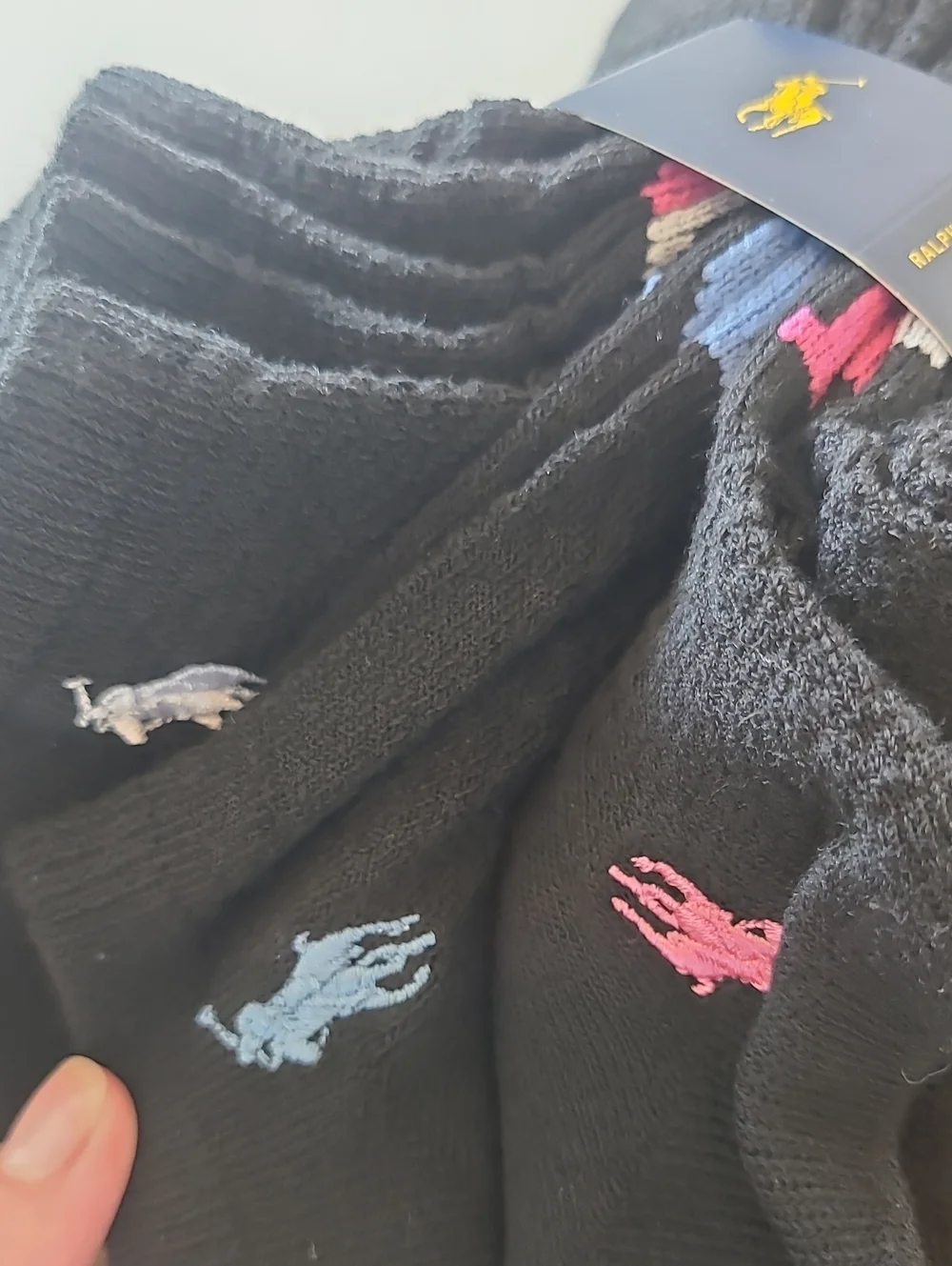 Polo by Ralph Lauren Black Low-Cut Athletic No-Show Socks - Pack